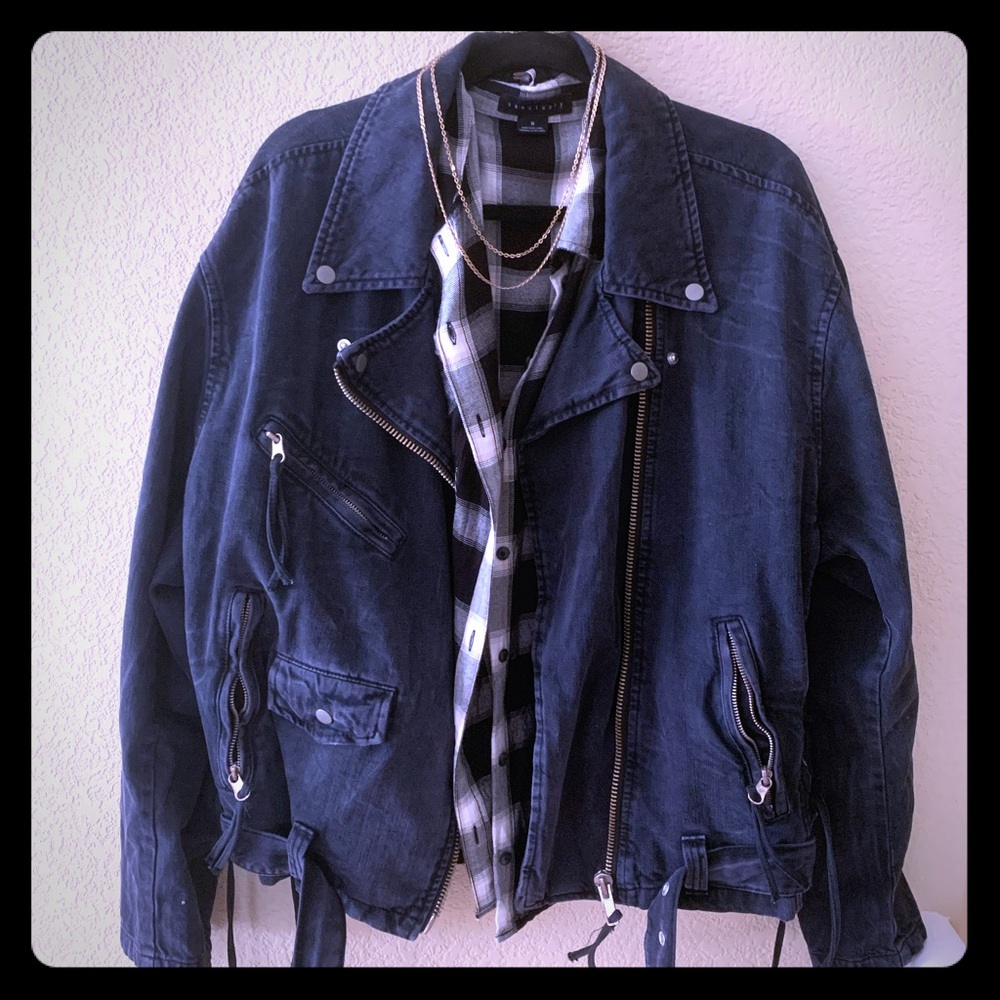 Free people oversized denim jacket